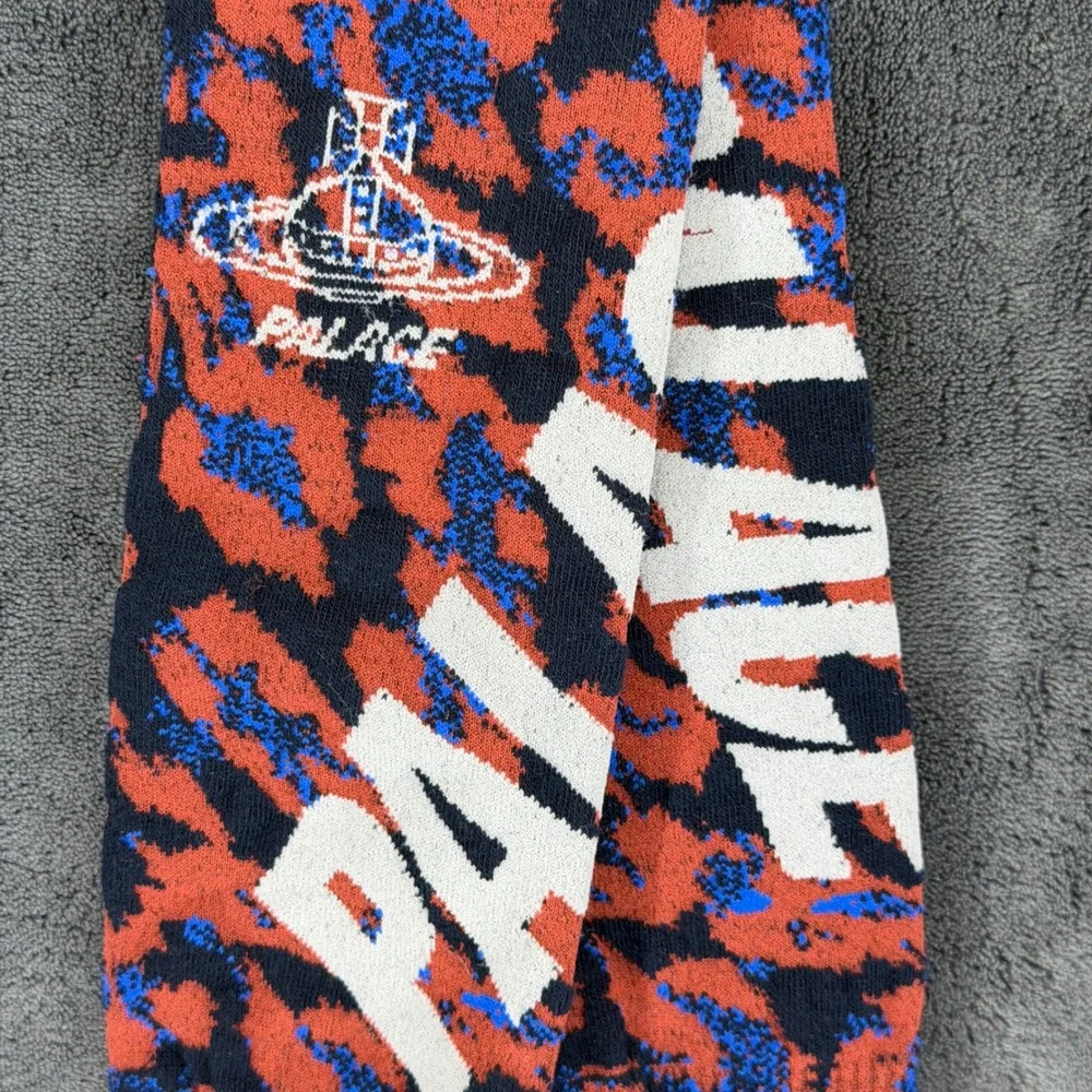 Palace Vivienne Westwood High‎ Knee Sock Blue Leopard AW24 8104000B-K0054-K411